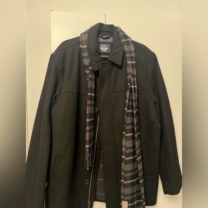 Men’s coat and scarf